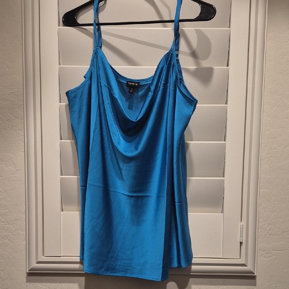 Blue Draped Cami Top